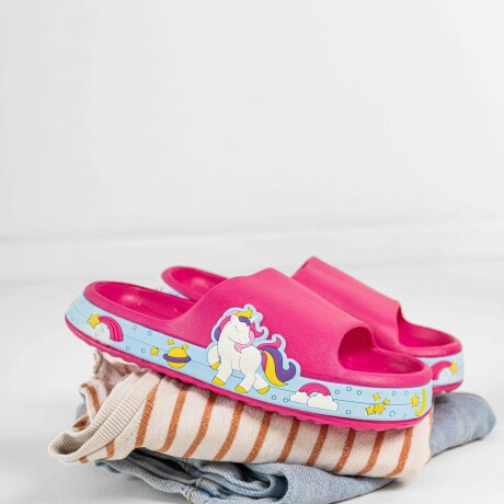 Sandalia Unicornio Fucsia niñas