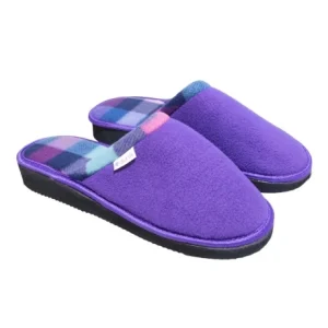 Pantufla Classic violeta cuadrille