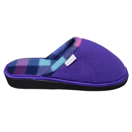 Pantufla Classic violeta cuadrille