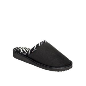 Pantufla negra cebra