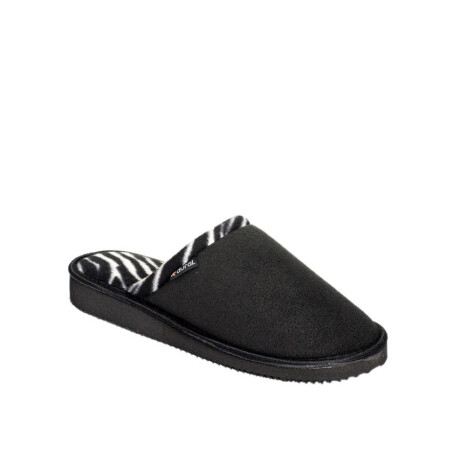 Pantufla negra cebra