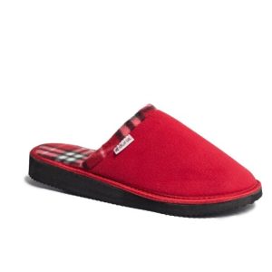 Pantufla roja cuadrille