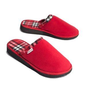 Pantufla roja cuadrille