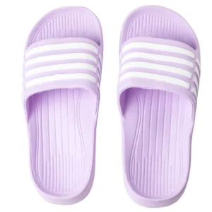 Sandalias Franjas Lila con Blanco para niños